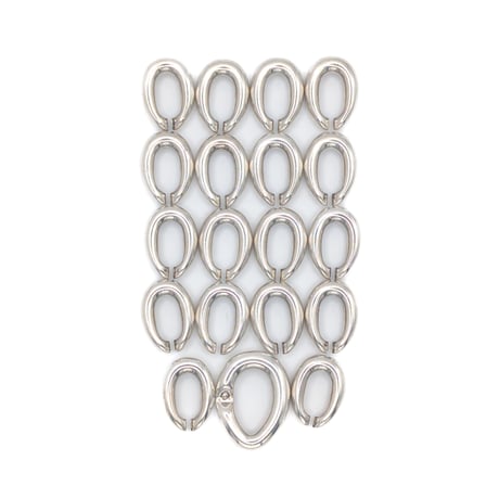 【価格はお問い合わせ下さい】Hermès Acrobate Sterling Silver Bracelet (MM / 19 Links)