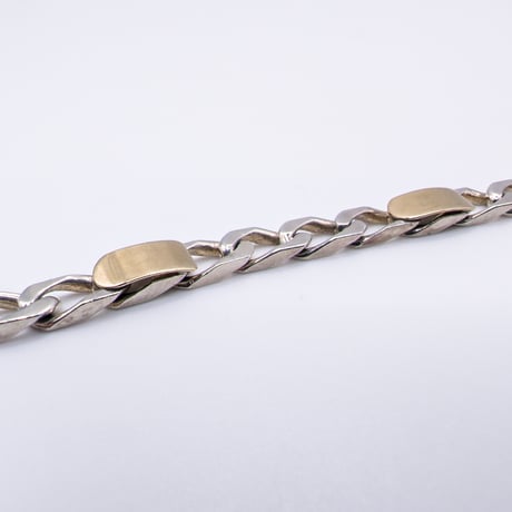 Tiffany & Co. 925 × 18K Figaro Chain Bracelet