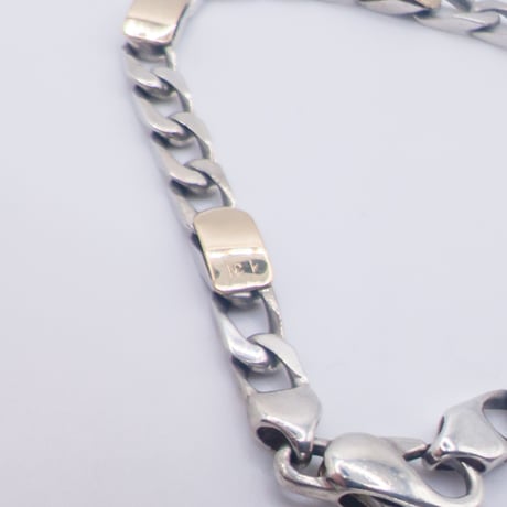 Tiffany & Co. 925 × 18K Figaro Chain Bracelet