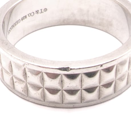 Tiffany & Co. Sterling Silver Pyramid Stud Band Ring