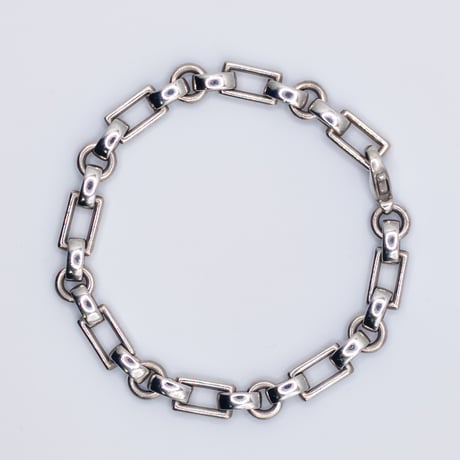 【大きめサイズ】Tiffany & Co. Rectangle & Circle Link Bracelet