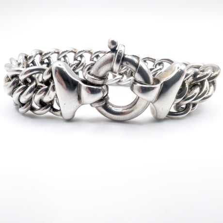 Tiffany & Co. Sterling Silver Heavy Double Curb Link Bracelet (Italy)
