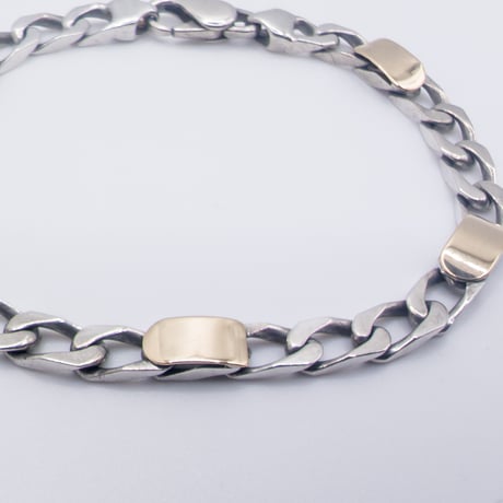 Tiffany & Co. 925 × 18K Figaro Chain Bracelet