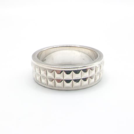 Tiffany & Co. Sterling Silver Pyramid Stud Band Ring