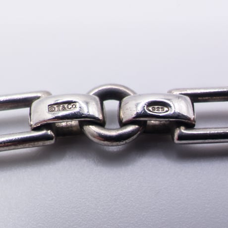 【大きめサイズ】Tiffany & Co. Rectangle & Circle Link Bracelet