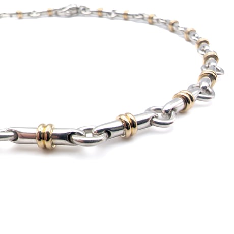 Tiffany & Co. Vintage 18K Gold & Silver Bridle Link Necklace