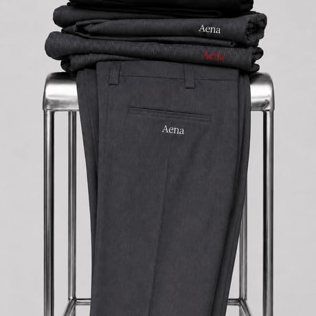 【Original】SHRRING PANTS(Black Strip)