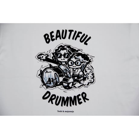 【令和8年熊本地震 緊急支援】Toshi Nagai×もじゃもじゃ先生 限定コラボTシャツ White｜1枚につき2,000円を寄付