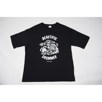 Toshi Nagai×もじゃもじゃ先生限定コラボTシャツ Black　【在庫限り】