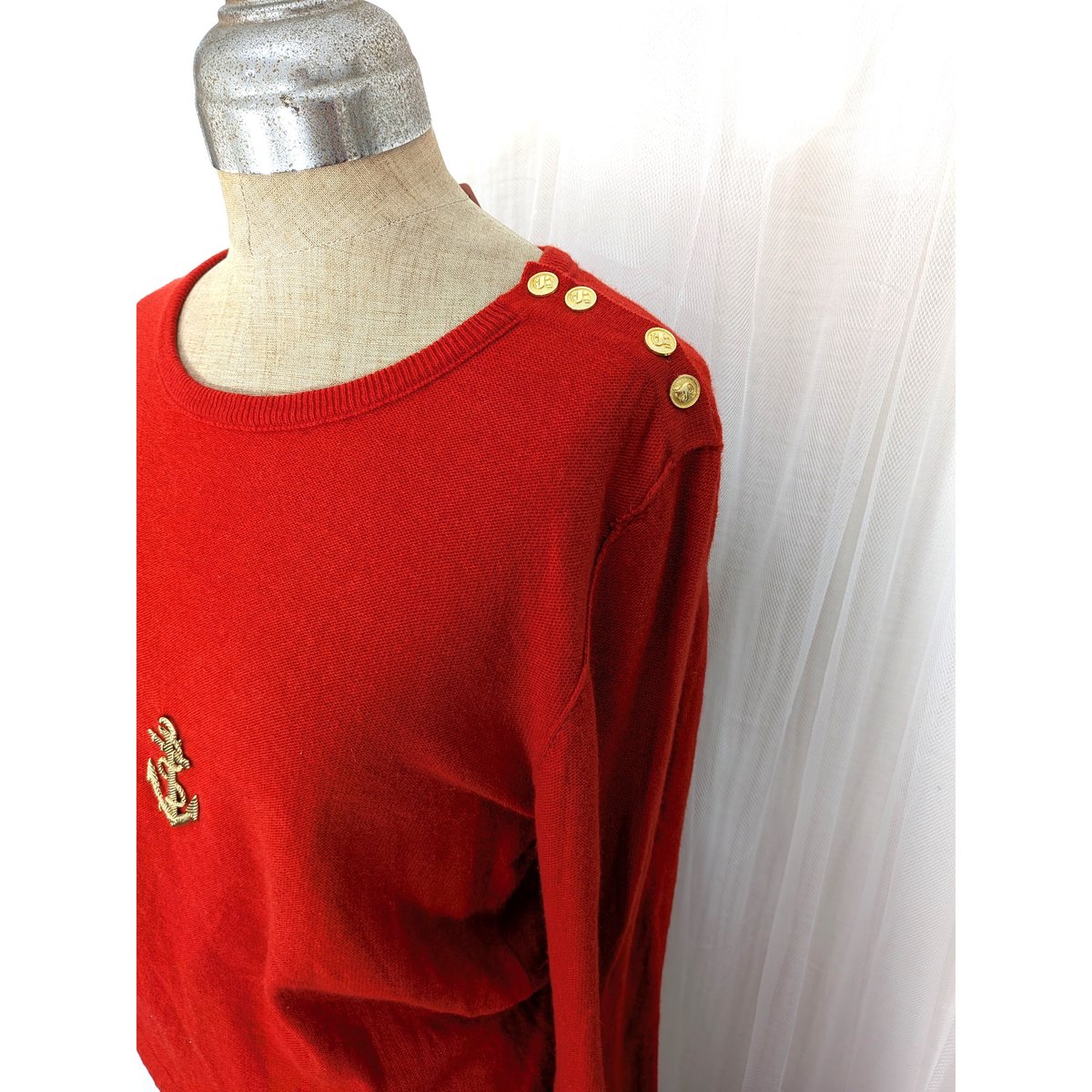 SONIA RYKIEL Marine Emblem Vintage Knit Top | c