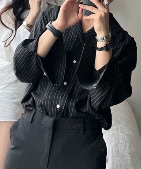 black stripe dress shirt　NL2346