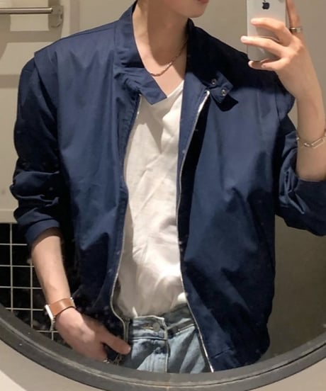 minimal zip wide blouson　NL2149