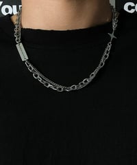 layered star charm chain necklace　NL2194