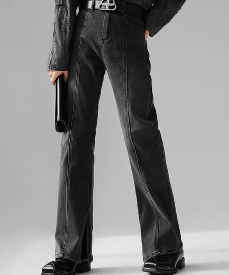 Center Seam Flare Denim Pants　NL2060