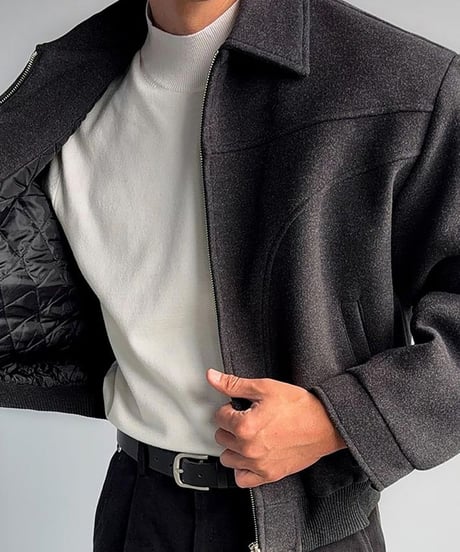 stand collar blouson /2color　NL2342