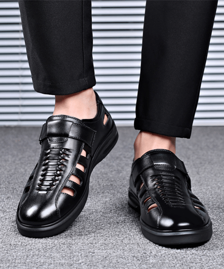 breathable leather sport dress sandals /2color　NL2384