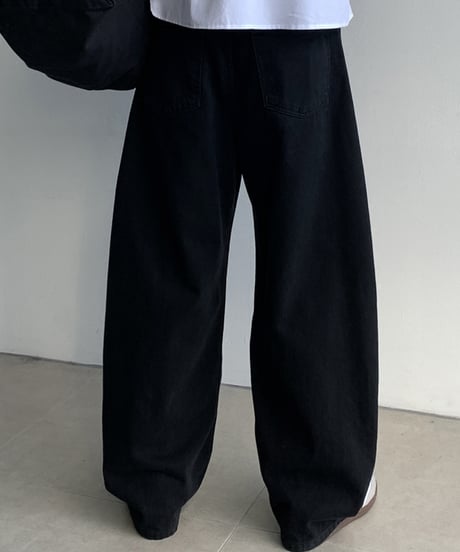 loose fit wide denim pants /2color　NL2357