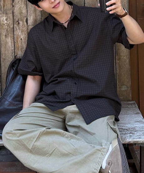 vintage check short sleeve shirt　NL2405