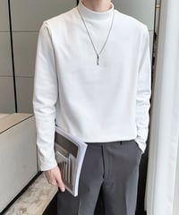 basic mock neck long sleeve tee /6color　NL2079