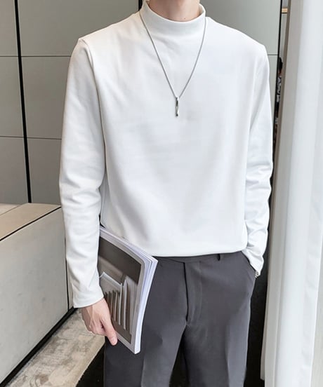 basic mock neck long sleeve tee /6color　NL2079