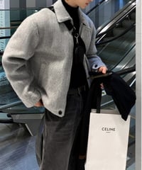 shaggy wool zip-up blouson /2color　NL2109