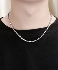 silver twisted link chain necklace　NL2238