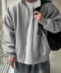 oversized raglan double zip jacket /2color　NL2139