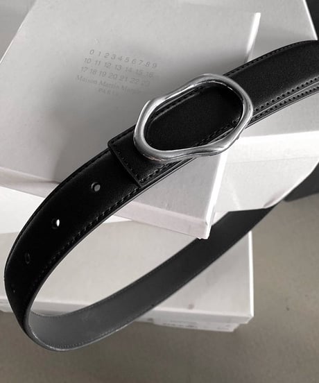 maison martin margiela organic buckle leather belt　NL2282