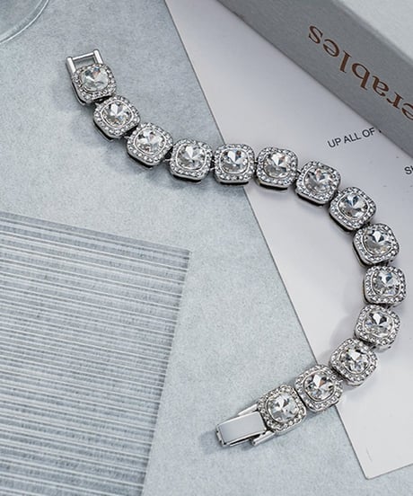classic crystal cushion bracelet　NL2240