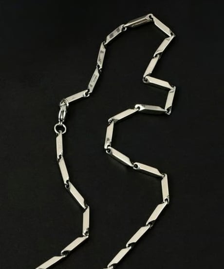 bar link silver necklace　NL2204