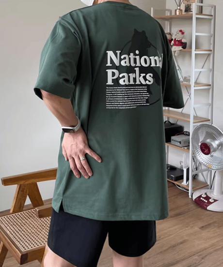 national parks bear graphic tee　NL2176