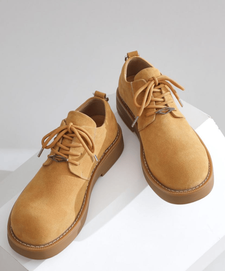 platform faux suede derby shoes/3color　NL2373