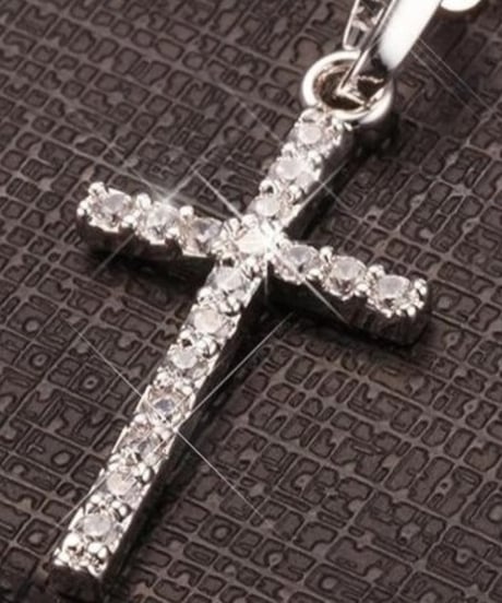 diamond cross chalm necklace　NL2229