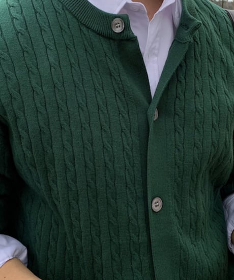 cable knit cardigan for men /4color　NL2114