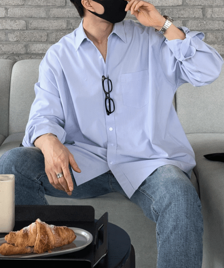 relaxed fit clean oxford shirt /3color　NL2317