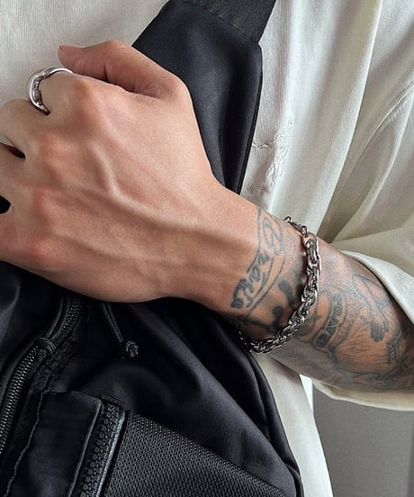 chunky silver chain bracelet　NL2193