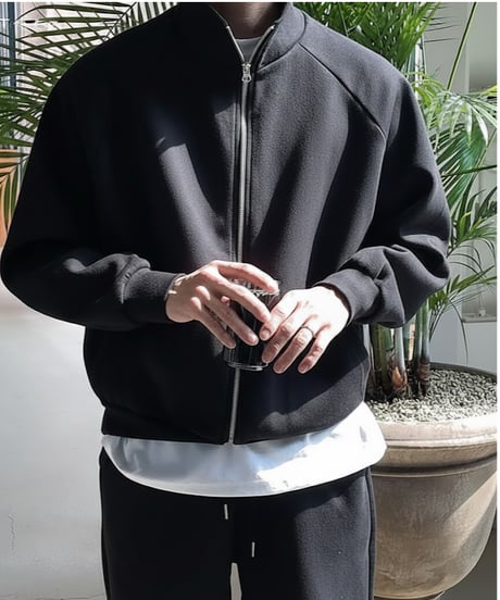 relax raglan zip up blouson /3color　NL2134