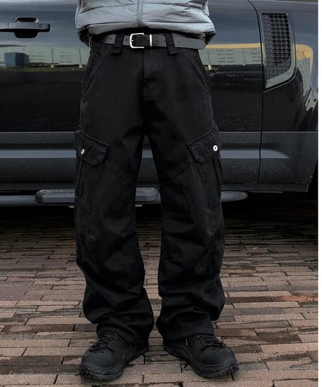 loose wide baggy cargo pants /2color　NL2352