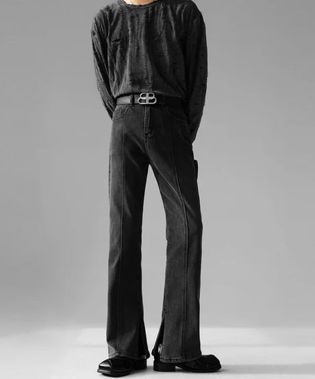 Center Seam Flare Denim Pants　NL2060