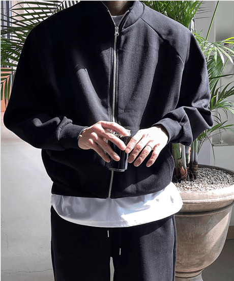 relax raglan zip up blouson /3color　NL2134
