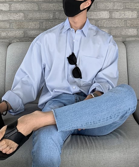 oversized relaxed fit cotton shirt /3color　NL2120