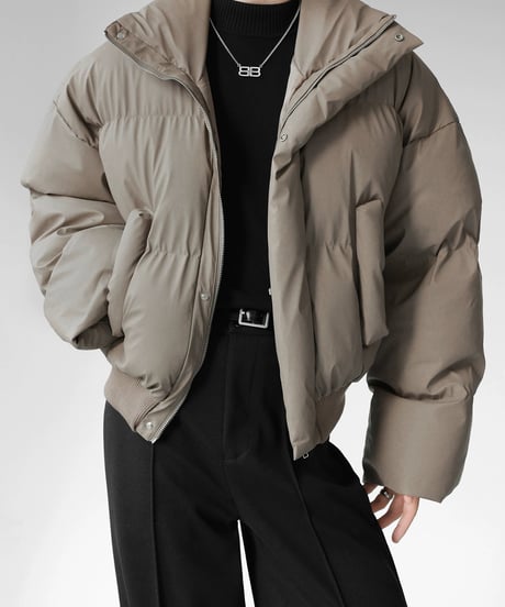 short stand collar puffer jacket/3color　NL2076