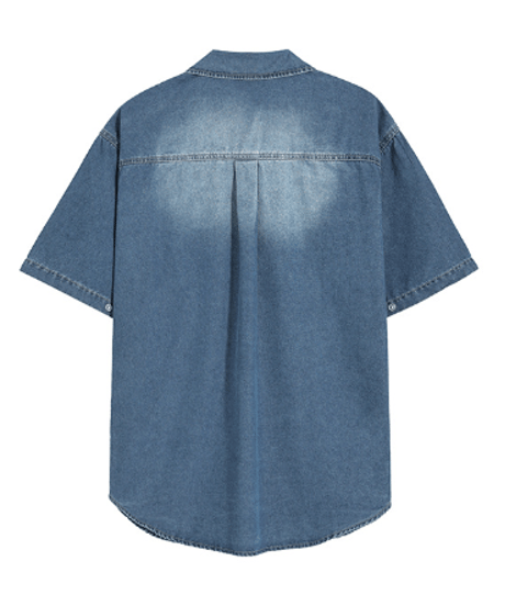 short sleeve denim shirt /2color　NL2402