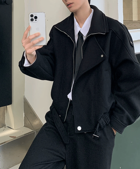 oversized standcollar jacket/2color　NL2082
