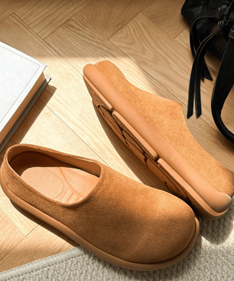 unisex minimal puff mule shoes /3color　NL2378