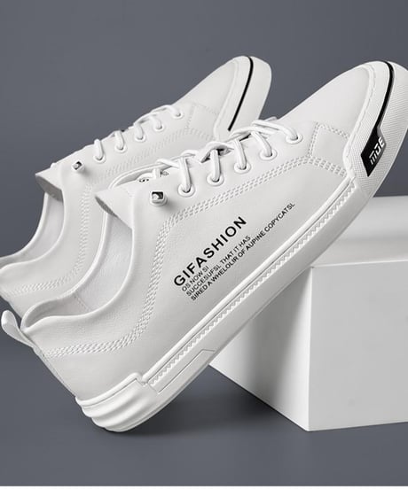 mens minimalist leather sneakers /2color　NL2363