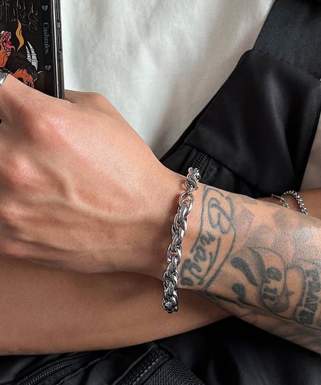chunky silver chain bracelet　NL2193