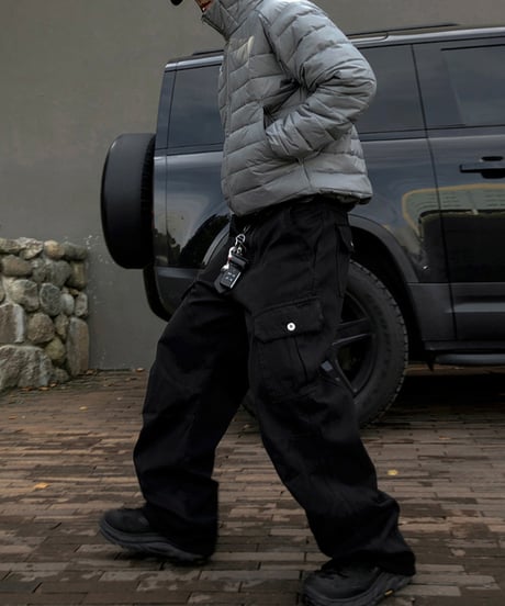 loose wide baggy cargo pants /2color　NL2352