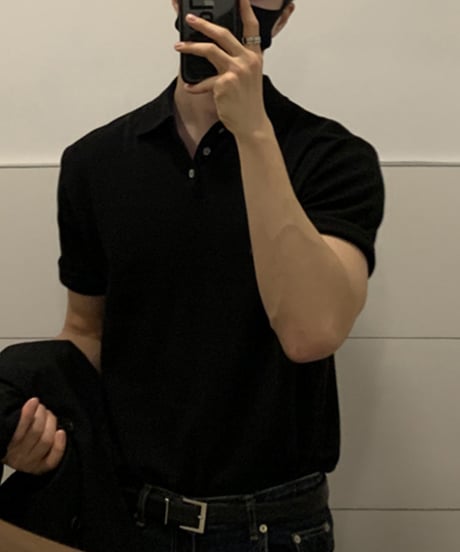 short sleeve classic knit polo shirt /3color　NL2147