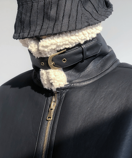 oversized mouton jacket　NL2069